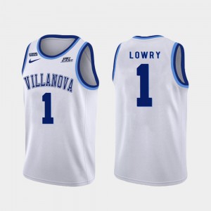 Kyle Lowry Villanova Jersey Authentic College Basketball #1 For Men's White 115546-931