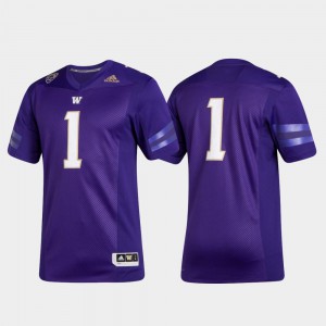 Washington Jersey Purple Men Premier College Football #1 288088-868