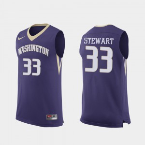 Purple Isaiah Stewart Washington Jersey Replica #33 For Men's College Basketball 701257-457