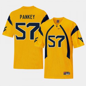 Adam Pankey WVU Jersey Replica Gold #57 College Football For Men's 270721-368