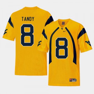 Replica Gold For Men College Football #8 Keith Tandy WVU Jersey 576258-893