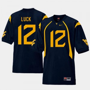 Oliver Luck WVU Jersey For Men College Football #12 Navy Replica 201273-769