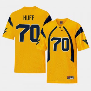 Sam Huff WVU Jersey #70 Replica College Football Mens Gold 131824-677