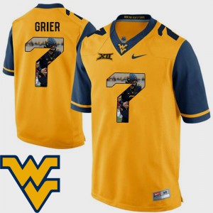 Pictorial Fashion For Men Will Grier WVU Jersey #7 Gold Football 653340-706