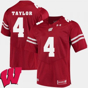2018 NCAA Alumni Football Game Men's A.J. Taylor Wisconsin Jersey Red #4 653587-858