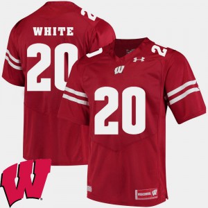 Mens James White Wisconsin Jersey Alumni Football Game #20 2018 NCAA Red 126750-766