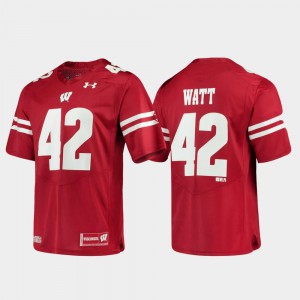 Alumni Football Game For Men T.J. Watt Wisconsin Jersey #42 Replica Red 993779-402
