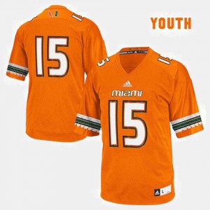 #15 Miami Jersey Youth(Kids) Orange College Football 542296-163
