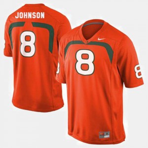 #8 Duke Johnson Miami Jersey College Football Orange Kids 324665-188