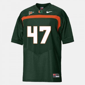 For Kids Green #47 College Football Michael Irvin Miami Jersey 680764-410