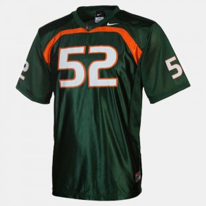 College Football #52 Ray Lewis Miami Jersey Green Kids 926447-243