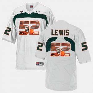 Player Pictorial White Mens #52 Ray Lewis Miami Jersey 163415-123