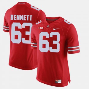 #63 Mens Scarlet Alumni Football Game Michael Bennett OSU Jersey 821243-586