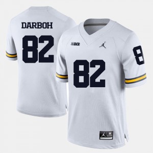 For Men's Amara Darboh Michigan Jersey College Football #82 White 694612-308