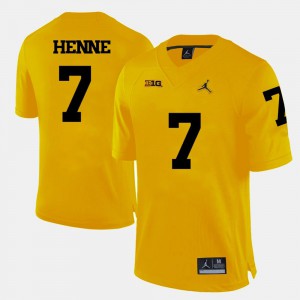 College Football For Men's Yellow Chad Henne Michigan Jersey #7 551957-986