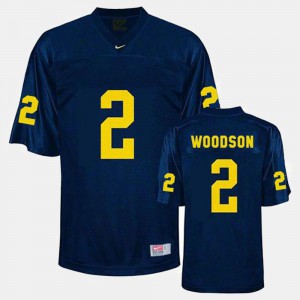 For Men Blue #2 Charles Woodson Michigan Jersey College Football 100361-907