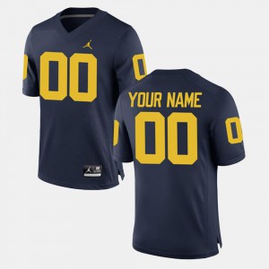 #00 College Limited Football Men Michigan Customized Jersey Navy 806676-483