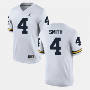 #4 De'Veon Smith Michigan Jersey Mens College Football White 510001-162