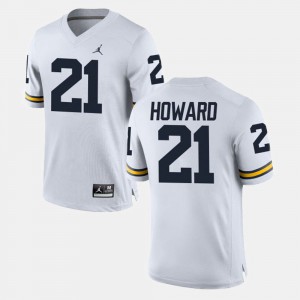 White #21 desmond Howard Michigan Jersey For Men's College Football 927807-434