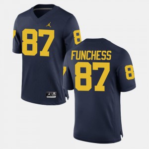 Mens Dominique Funchess Michigan Jersey Navy Alumni Football Game #87 884707-684