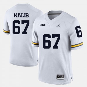 Kyle Kalis Michigan Jersey Men's #67 College Football White 490587-906