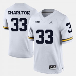Taco Charlton Michigan Jersey Mens #33 College Football White 530557-307