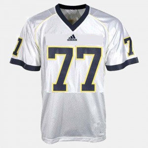 White Youth(Kids) #77 Taylor Lewan Michigan Jersey College Football 580566-291