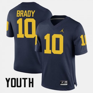 Kids Navy Tom Brady Michigan Jersey Alumni Football Game #10 318971-746