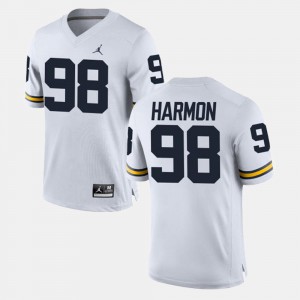Alumni Football Game White Tom Harmon Michigan Jersey #98 For Men 326007-809