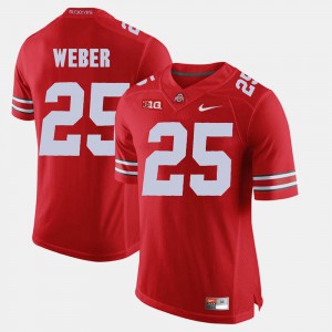 Alumni Football Game Scarlet Mens #25 Mike Weber OSU Jersey 787743-194