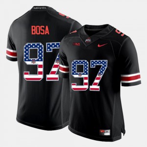 For Men US Flag Fashion #97 Black Nick Bosa OSU Jersey 196640-466