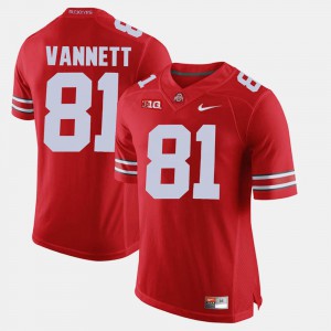 #81 Alumni Football Game Nick Vannett OSU Jersey Scarlet For Men 856241-828