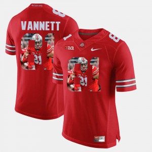 Scarlet #81 Pictorial Fashion Nick Vannett OSU Jersey For Men's 777383-949
