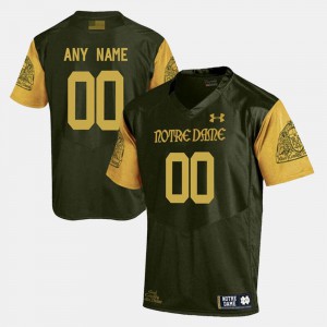 Notre Dame Customized Jersey For Men's #00 College Limited Football Olive Green 184748-285