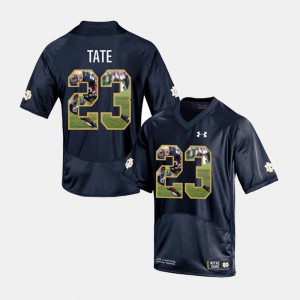 Navy For Men's Golden Tate Notre Dame Jersey Player Pictorial #23 708443-398