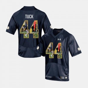 Justin Tuck Notre Dame Jersey #44 For Men's Navy Player Pictorial 780416-108