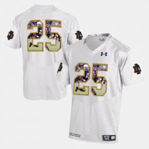 #25 Mens Player Pictorial White Notre Dame Jersey 712824-233