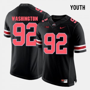 College Football Adolphus Washington OSU Jersey Youth Black #92 500861-742