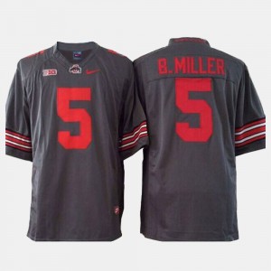 Men Braxton Miller OSU Jersey #5 Gray College Football 937683-923