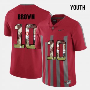 Red CaCorey Brown OSU Jersey Pictorial Fashion #10 Youth(Kids) 388547-142