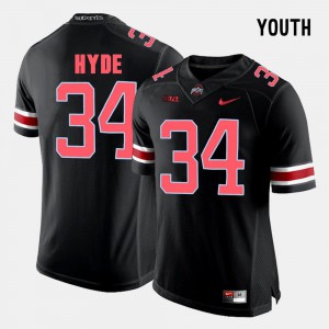 #34 College Football CameCarlos Hyde OSU Jersey Youth Black 880229-700