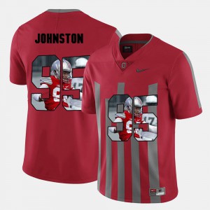 Red Pictorial Fashion For Men Cameron Johnston OSU Jersey #95 502198-211