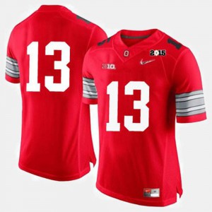 Red College Football #13 OSU Jersey Mens 157809-111