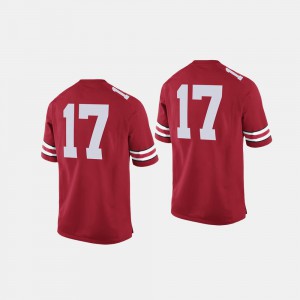 For Men's OSU Jersey #17 College Football Scarlet 463582-190