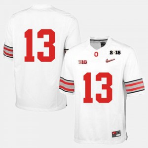 College Football #13 For Men White OSU Jersey 452236-974