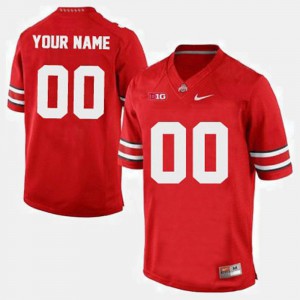 Mens College Football #00 OSU Custom Jerseys Red 401590-268