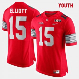 For Kids College Football Ezekiel Elliott OSU Jersey Red #15 678379-493