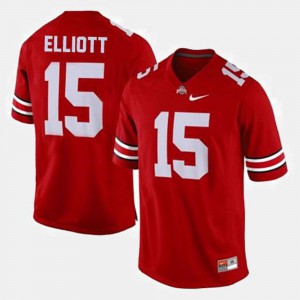 College Football #15 Ezekiel Elliott OSU Jersey Red For Men 294749-475