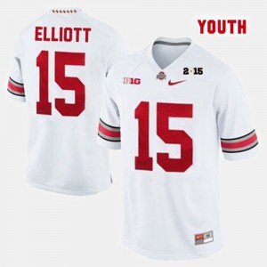 Ezekiel Elliott OSU Jersey #15 Youth(Kids) White College Football 999695-725