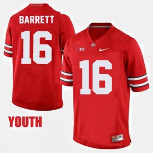 College Football J.T. Barrett OSU Jersey Red Youth(Kids) #16 948704-199